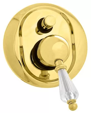 Смеситель CEZARES -VDIM-03/24-Sw для душа, встраиваемый с переключ., золото/ручка Swarovski