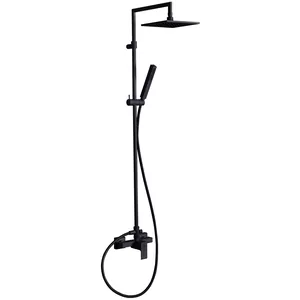 Душевая система CEZARES -CD-NOP смеситель для душа, верхний и ручной душ, черный матовый