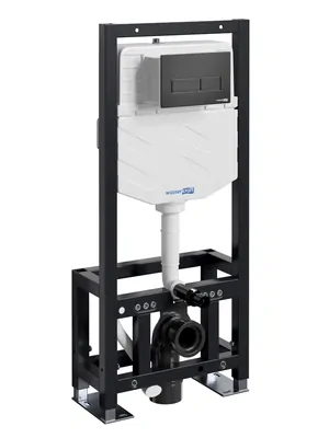 Инсталляция для унитаза WasserKRAFT с клавишей смыва, цвет: черный 61TLT.010.ME.MB03