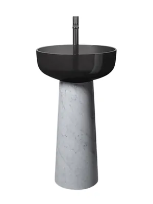 Раковина накладная Antonio Lupi Albume10 480х480х205мм, без перелива, донный клапан, Cristalmood