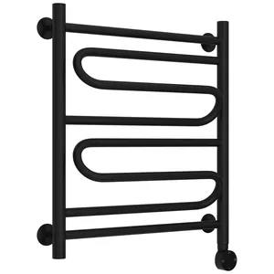 Полотенцесушитель электрический СТИЛЬЕ 600х500, черный матовый, ТЭН справа, 31522-6050