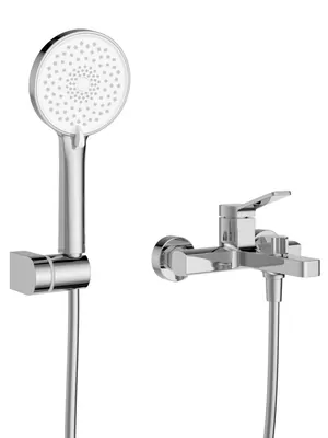 Смеситель для ванны BelBagno -VASM-CRM однозахватный,фиксированный излив,с душевой лейкой,хром