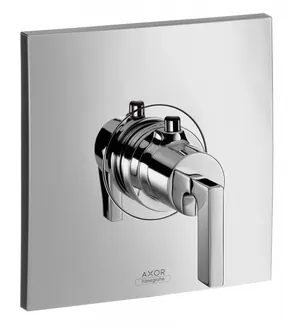 Смеситель Axor 39711000 Highflow термостатический, рычаговая рукоятка, внешняя часть, хром
