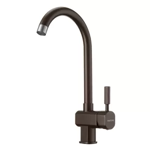 Смеситель AQUATON 1AX003FCXX280 для мойки, однорычажный, цвет: кофе