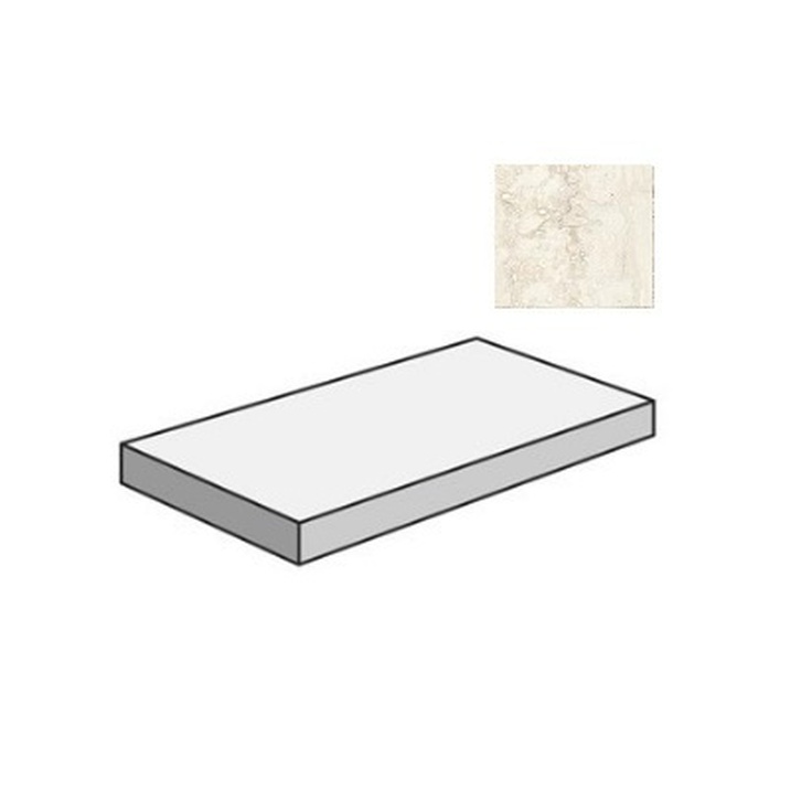 Sant Agostino Invictus CSAGDIIV12 Gradone Angolare Dx Ivory 33x120 матовая