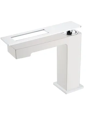 Смеситель Boheme 141-WCR для раковины, на 1 отверстие, однозахватный, белый+хром