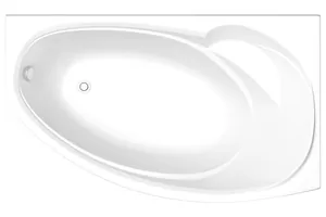 Ванна акриловая BAS 1500х870 угловая, правая, асимметричная,каркас, без слива-перелива, белый