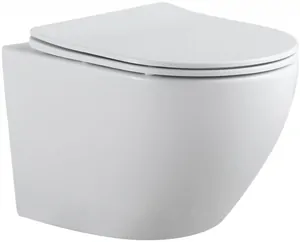 Унитаз подвесной Aquanet 2.0 LX-1901 360х515х315 безободковый, с сиденьем микролифт, белый, арт. 243541