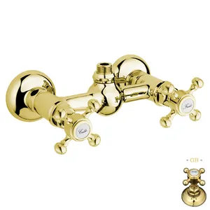 Смеситель Nicolazzi для душа настенный двухрычажный, золотая латунь 1425GB70