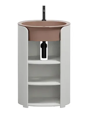 Раковина Cielo I Tiberio Oval (560х480х180) 1 отверстие, цвет Ninfea CALAO56F NI