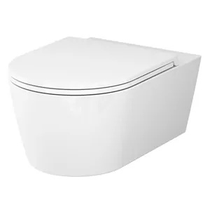 Унитаз подвесной AM.PM FlashClean 540х375х340 безободковый, с сиденьем C8F1701SC