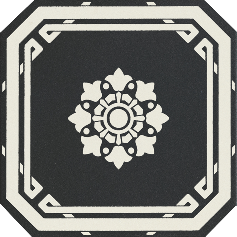 Ceramiche Grazia Old England Ottagono Black Dover 20x20 матовая