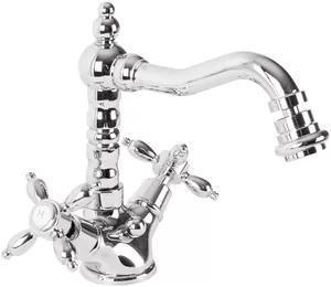 Смеситель CEZARES -BS2-01 для биде, двухзахватный, с донным клапаном, хром