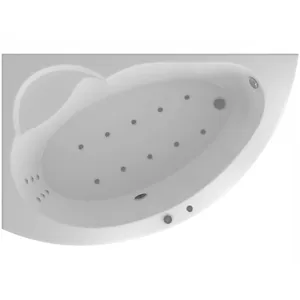 Ванна акриловая Акватек -2 170х110 левая, аэромассаж, пневмо управление