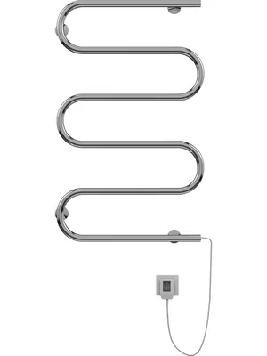 Полотенцесушитель TERMINUS Ш-образный (ШВ:500x825) электрический, правое подкл., нерж.сталь, 91Вт