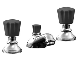 Смеситель для биде Devon&Devon DDMRBL312CR на 3 отверстия, д/к. цвет хром/черный