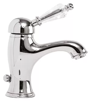 Смеситель CEZARES -LSM1-01-Sw для умывальника, донный клапан, хром/ручка Swarovski