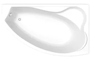 Ванна акриловая BAS 1700х1000 угловая, правая, асимметричная,каркас, без слива-перелива, белый