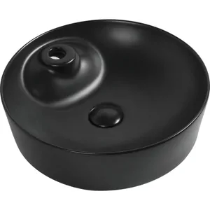 Раковина накладная Aquanet -2-MB 273671 430х430х130 без перелива, отв. под смеситель, черный мат