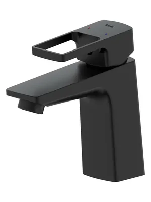 Смеситель для умывальника IDDIS однозахватный, излив 79 мм, черный матовый BILBL00i01