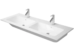 Умывальник двойной DURAVIT 1300х490 антигрязевое покр., отв. под смеситель 23361300001