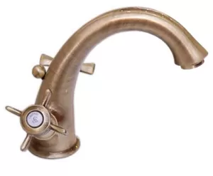 Смеситель CEZARES -LS1-02 для умывальника, двухзахватный, с донным клапаном, бронза