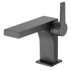 Смеситель для раковины Keuco 109 мм,однозахватный,с д/кл.,хром черный шлиф. 51104 130000