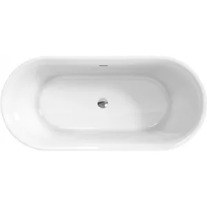 Ванна акриловая BelBagno BB706-1700-770 (1700х770х600) отдельностоящая, белый