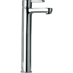 Смеситель для раковины Paini однозахватный,высокий излив 252мм,с д/к,хром 92CR211LLBLFTSSRKM