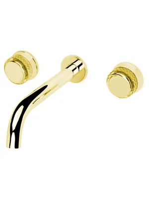 Смеситель Boheme 152-2-G-A для раковины, встраиваемый, двухзахватный, золото