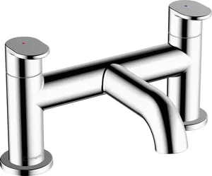 Смеситель на борт ванны Hansgrohe 71442000 на 2 отверстия, двухзахватный, хром