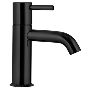 Смеситель для раковины Fantini 5013E804F однозахватный, донный клапан, черный матовый