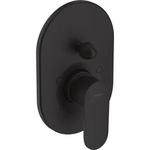 Смеситель для ванны Hansgrohe 71449670 встраиваемый 200мм, внешняя часть, матов.черный