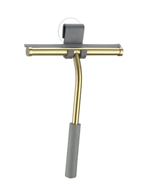 Скребок для душевой кабины WasserKRAFT K-211BRUSHED GOLD металл, ПВХ, каучук, цвет: золото браш