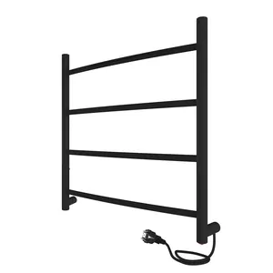 Полотенцесушитель Indigo б/п (electro) 500х500 (скр.монтаж, унив.подкл) черный муар LCAE50-50BRR