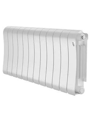 Радиатор биметаллический 12 секций ROYAL THERMO ВШГ:370х960х90, 1380Вт Bianco Traffico, НС-1683524
