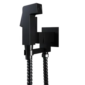 Смеситель встраиваемый Paini однозахват.,гиг.душ,внутр.часть,шланг 1200мм,черный браш. BLPZ442