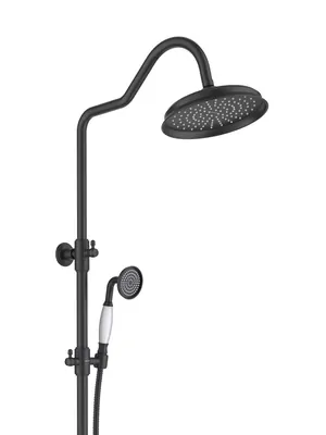 Душевая система Aquatek AQ2563MB для душа, термостат, верхний и ручной душ, черный матовый