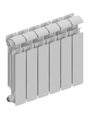Радиатор алюминиевый RIFAR 350 (415х486х90) 6 секций, 780 Вт, бок.подкл. белый