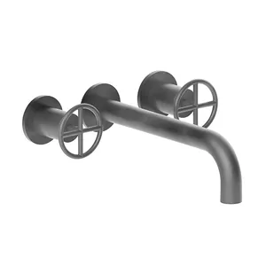 Смеситель для раковины Fantini 47P5P013B встраиваемый, двухзахватный Matt Gun Metal