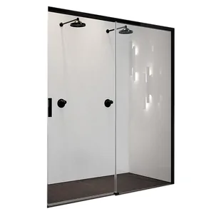 Душевая дверь Novellini 1200х2000 раздвижная, правая, прозрачное/черный OPEPH119D-1H