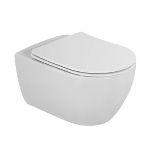 Унитаз подвесной CEZARES 371х524х340 безободковый, без сиденья, цвет: белый CZR-191-TH