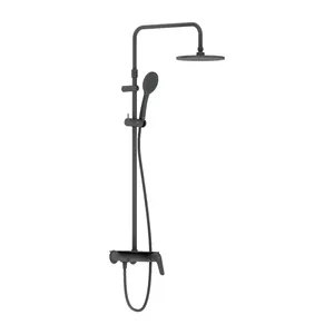 Душевая система DAMIXA со смесителем и полкой, черный 977780300