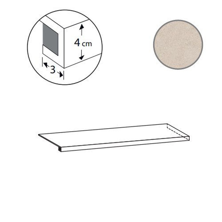 Sant Agostino Silkystone CSAGASLD12 Ang Gradone Dx Light 33x120 матовая