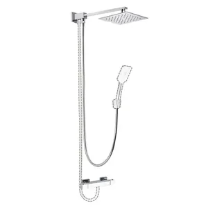 Душевой комплект Paini верхний душ 200мм, квадрат, ручной душ, хром 50CR759TCASQET9