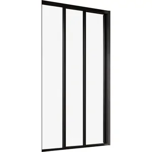 Душевая дверь RAVAK ASDP3-130 (1270-1310х1980) раздвижная, стекло, черный+Transparent