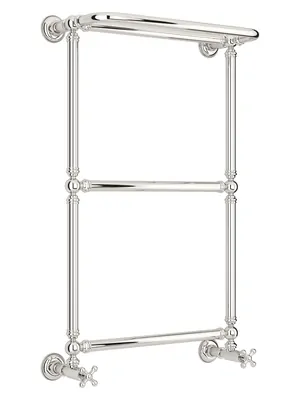 СУНЕРЖА 1386 Полотенцесушитель 860х500 нерж.сталь, с полкой, нижнее подкл. 00-0281-8650