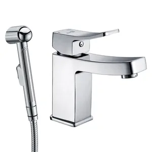 Смеситель для умывальника WasserKRAFT 1068 однозахватный, с гигиеническим душем, хром