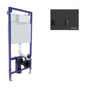 Комплект BERGES инсталляция для скрытого монтажа унитаза, клавиша смыва L6 арт. 040216