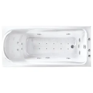 Ванна прямоугольная BACH 170х77 Система 4, гидро+аэромассаж+спинной, подсветка, каркас